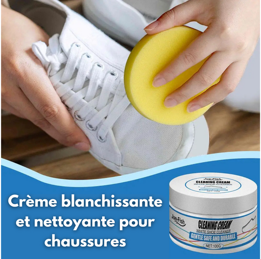 Cream for cleaning and whitening shoes