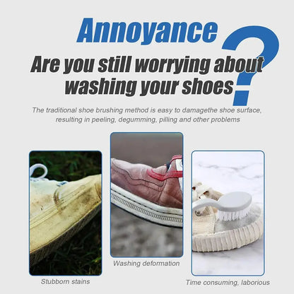 Cream for cleaning and whitening shoes