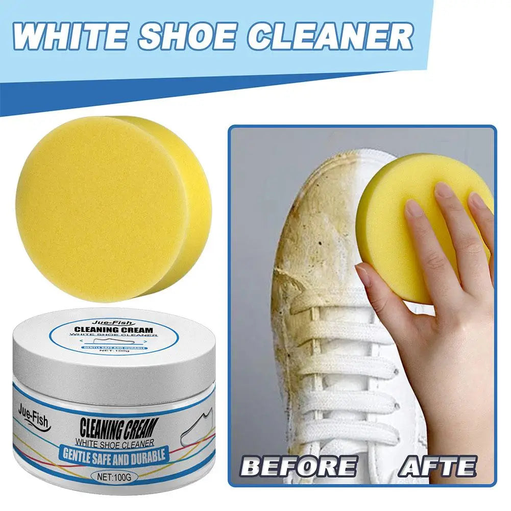 Cream for cleaning and whitening shoes