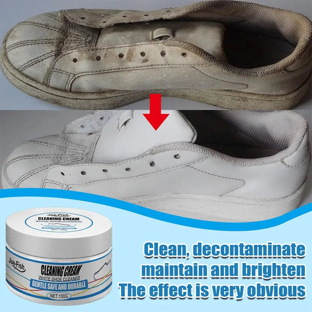 Cream for cleaning and whitening shoes