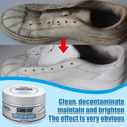 Cream for cleaning and whitening shoes